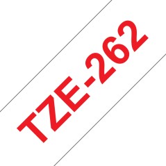 Brother Tape Red on White 36mm